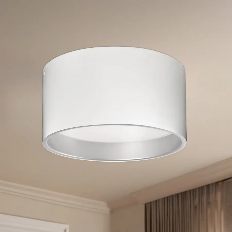 Sleek Two-Tone Flush Mount with Integrated LED Technology - Image 2