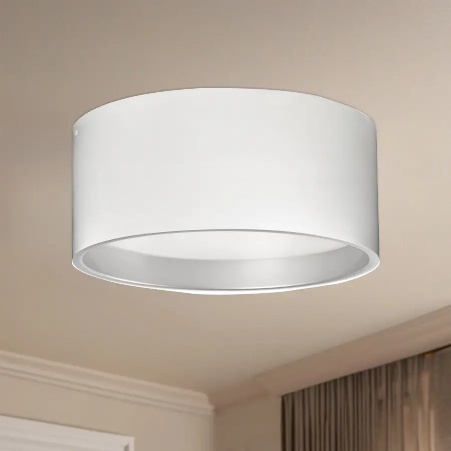 Sleek Two-Tone Flush Mount with Integrated LED Technology - Image 2