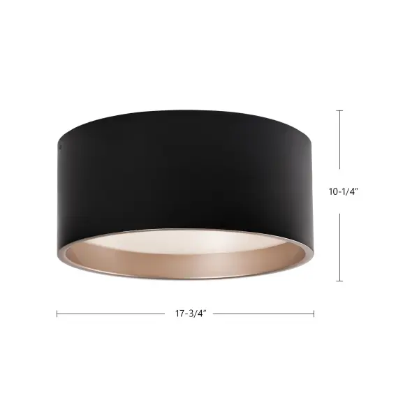 Sleek Two-Tone Flush Mount with Integrated LED Technology - Image 8