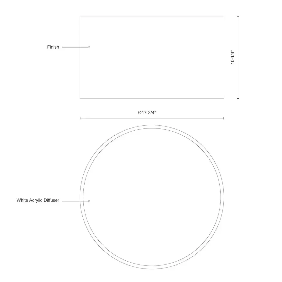 Sleek Two-Tone Flush Mount with Integrated LED Technology - Image 9