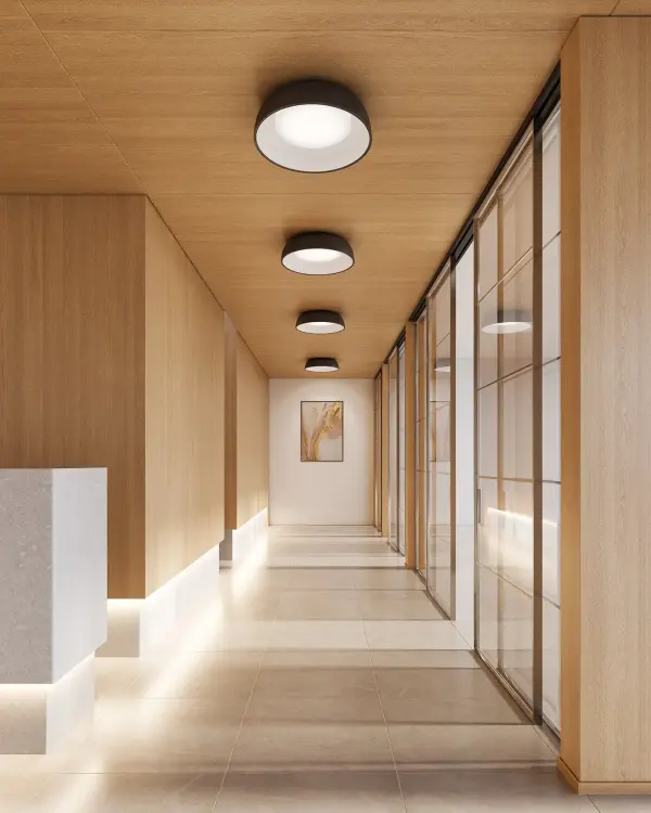 Bold Contemporary Flush Mount with Integrated LED Technology - Image 2