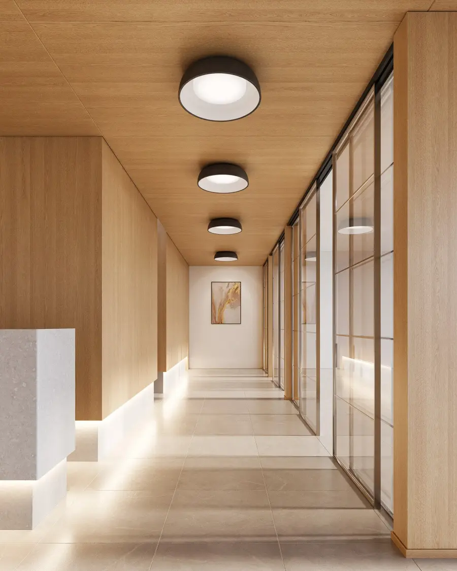 Bold Contemporary Flush Mount with Integrated LED Technology - Image 2