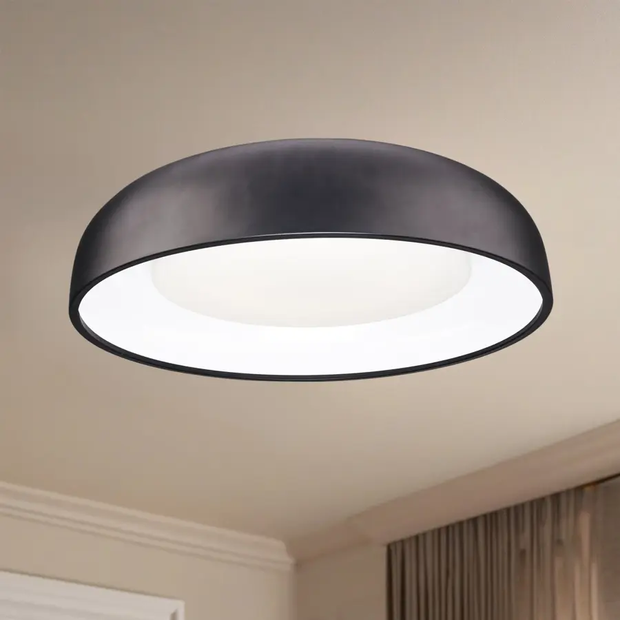 Bold Contemporary Flush Mount with Integrated LED Technology - Image 2