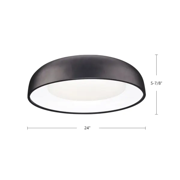 Bold Contemporary Flush Mount with Integrated LED Technology - Image 5