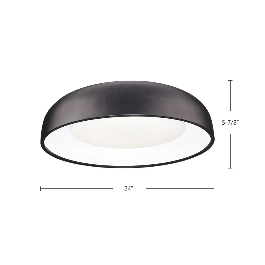 Bold Contemporary Flush Mount with Integrated LED Technology - Image 5