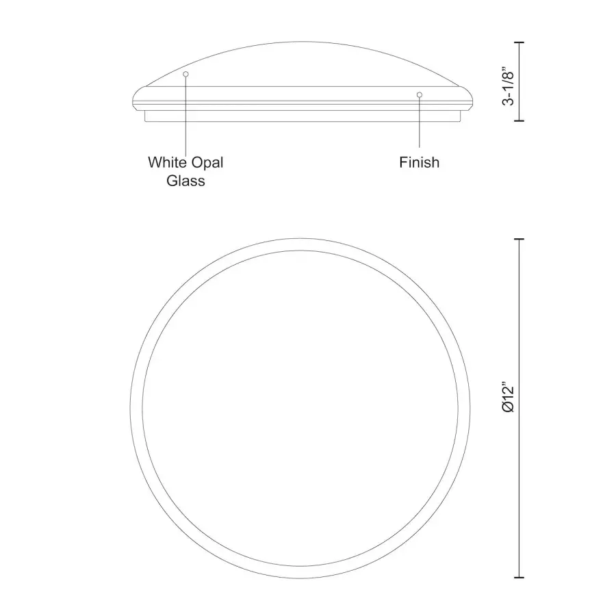 Malta 12" LED Flush Mount in Brushed Gold - Image 20