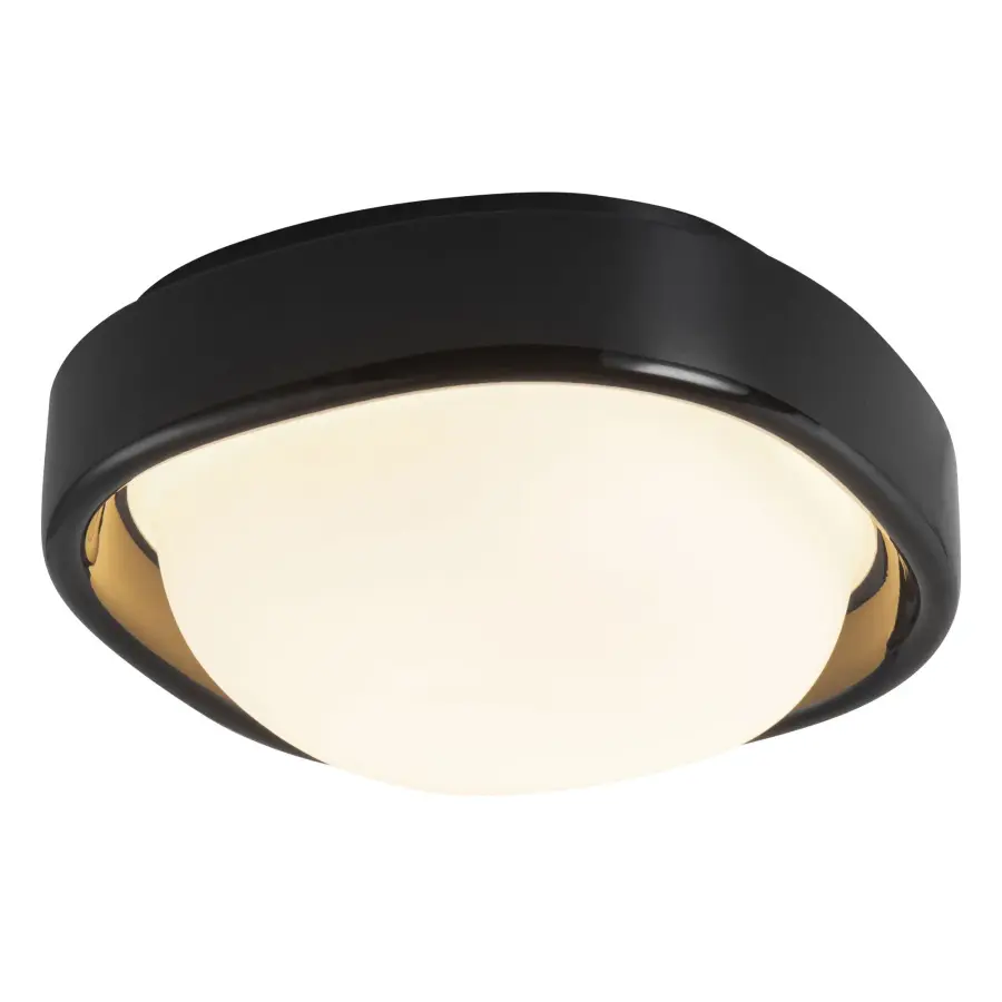 Pebble 8-Inch Flush Mount in Matte Rose Brown - Image 1