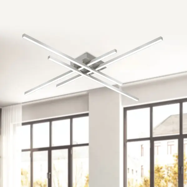 Sleek Linear Flush Mount with Warm Integrated LED - Image 3