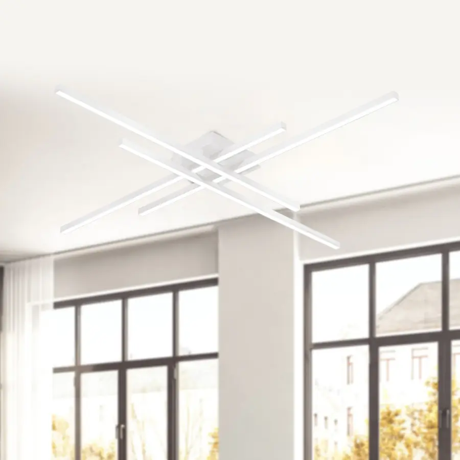 Sleek Linear Flush Mount with Warm Integrated LED - Image 4