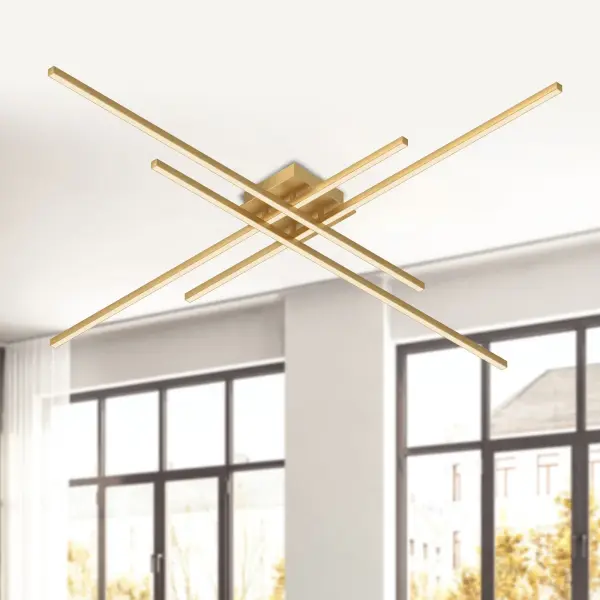 Sleek Linear Flush Mount with Warm Integrated LED - Image 5