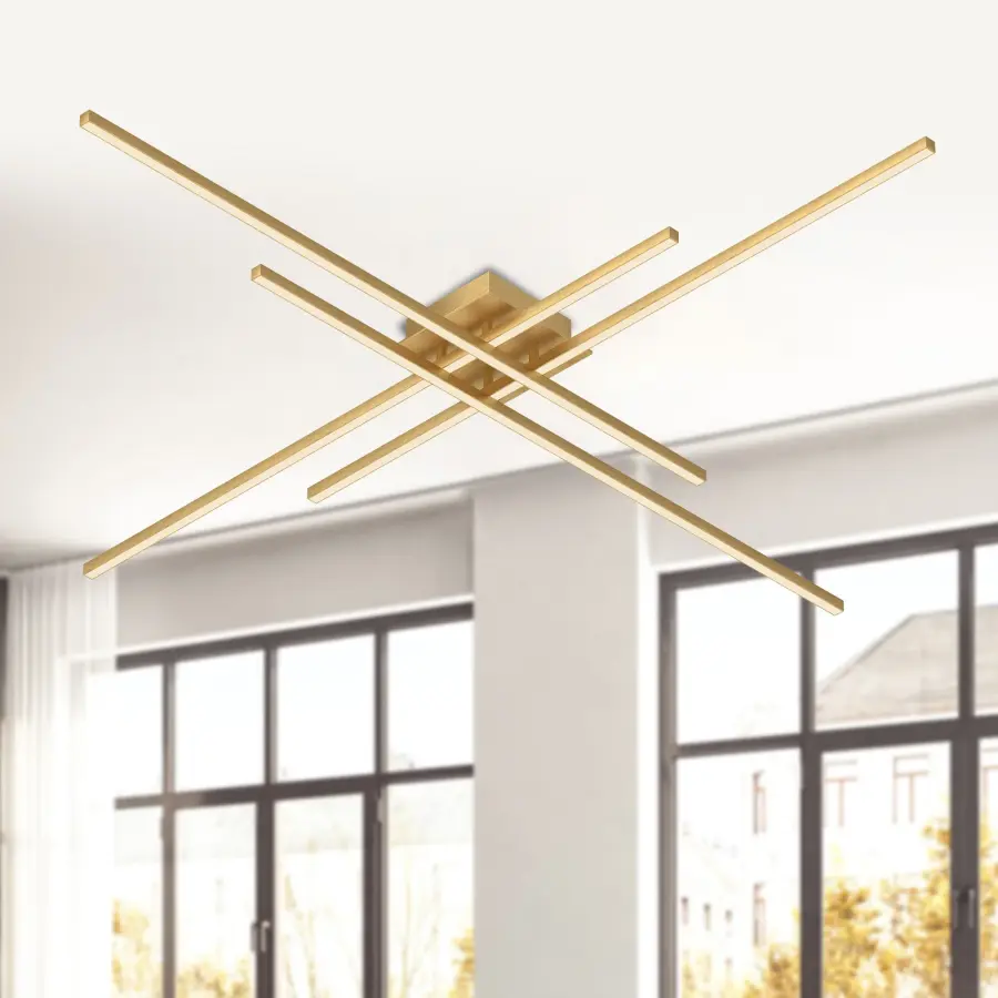 Sleek Linear Flush Mount with Warm Integrated LED - Image 5