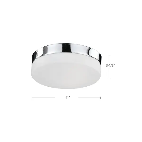 Lomita 11-Inch Flush Mount in Chrome - Image 4