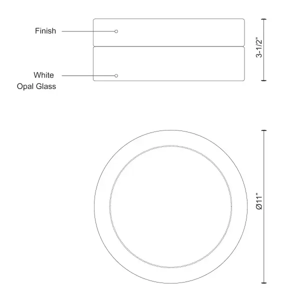 Lomita 11-Inch Flush Mount in Chrome - Image 5