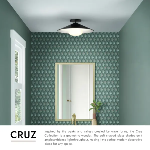 Cruz 15-Inch Flush Mount in Grey - Image 19