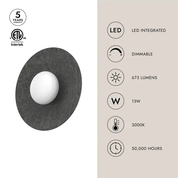 Cruz 15-Inch Flush Mount in Grey - Image 20