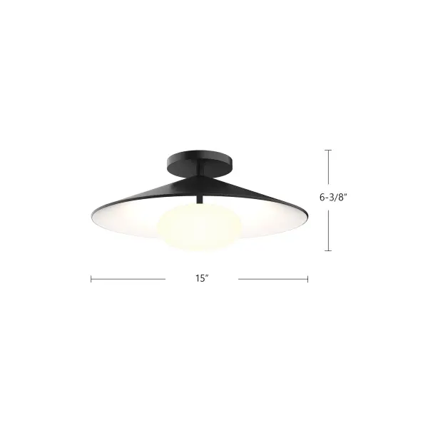 Cruz 15-Inch Flush Mount in Grey - Image 21