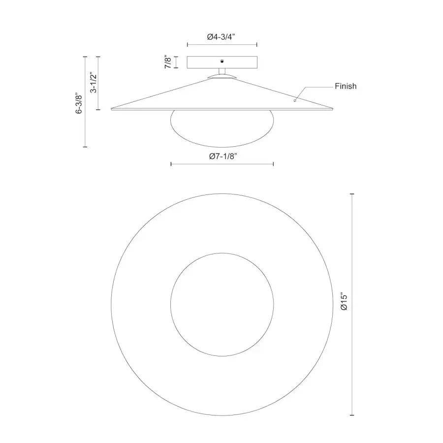 Cruz 15-Inch Flush Mount in Grey - Image 22