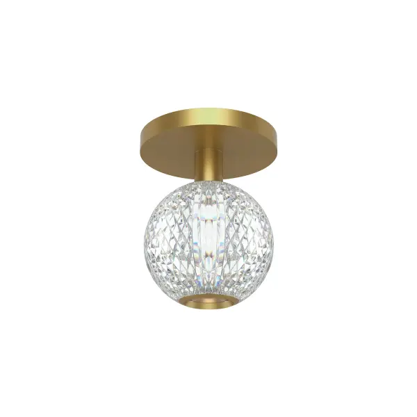 Marni 5-Inch Flush Mount in Natural Brass - Image 1