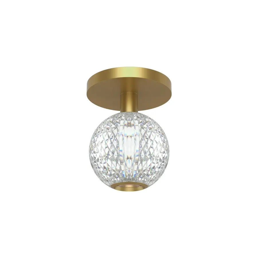 Marni 5-Inch Flush Mount in Natural Brass - Image 1