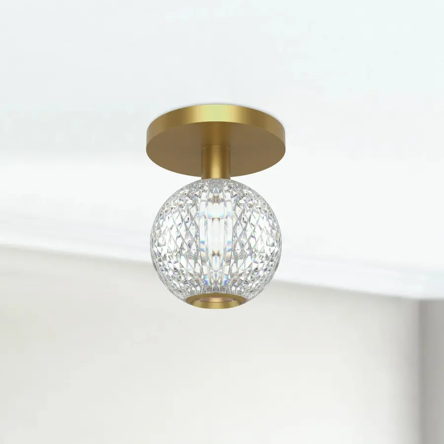 Marni 5-Inch Flush Mount in Natural Brass - Image 2