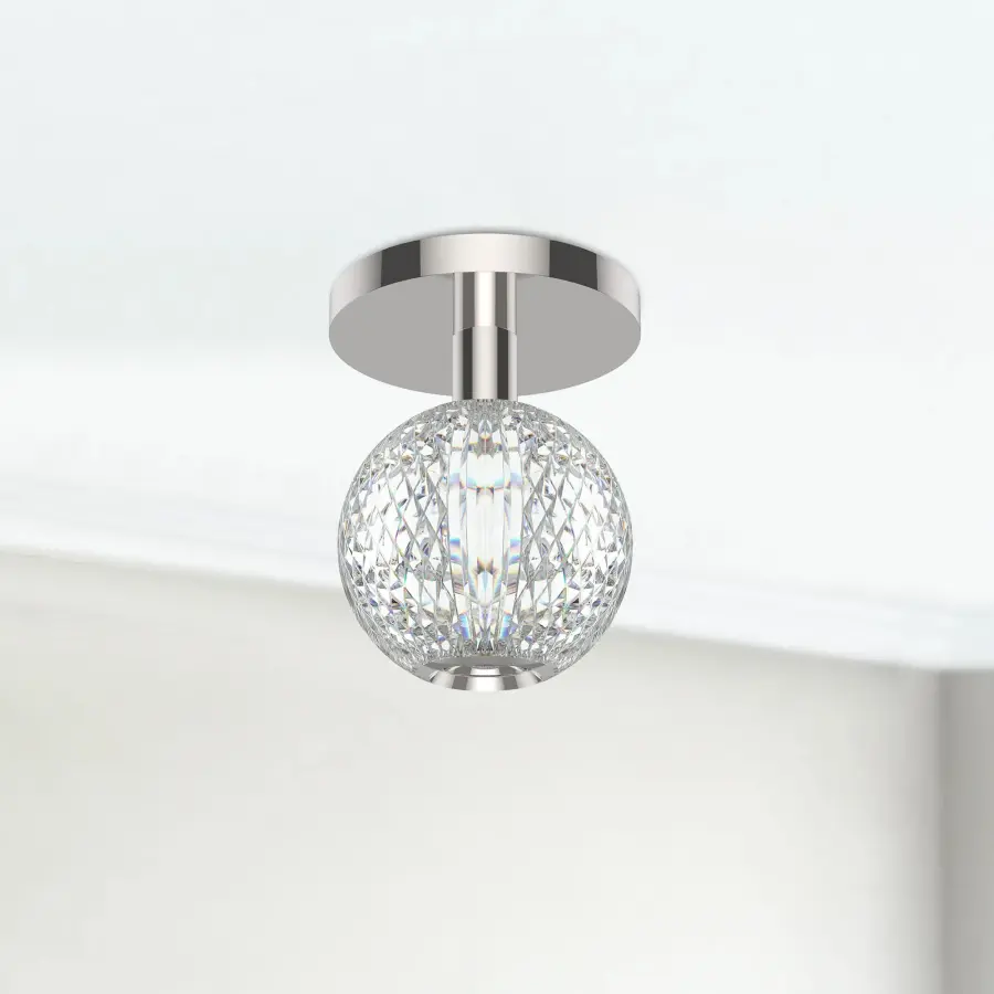 Marni 5-Inch Flush Mount in Natural Brass - Image 3