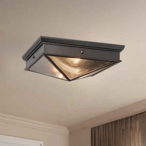Cairo 15-Inch Flush Mount in Urban Bronze - Image 2