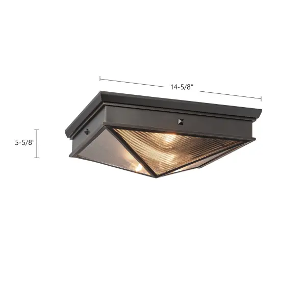 Cairo 15-Inch Flush Mount in Urban Bronze - Image 7