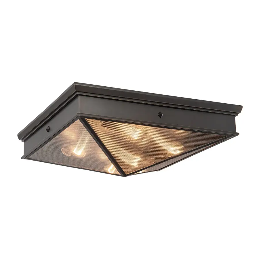 Cairo 19-Inch Flush Mount in Urban Bronze - Image 1