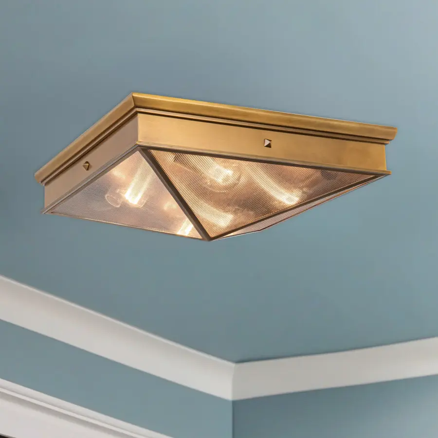 Cairo 19-Inch Flush Mount in Vintage Brass - Image 3