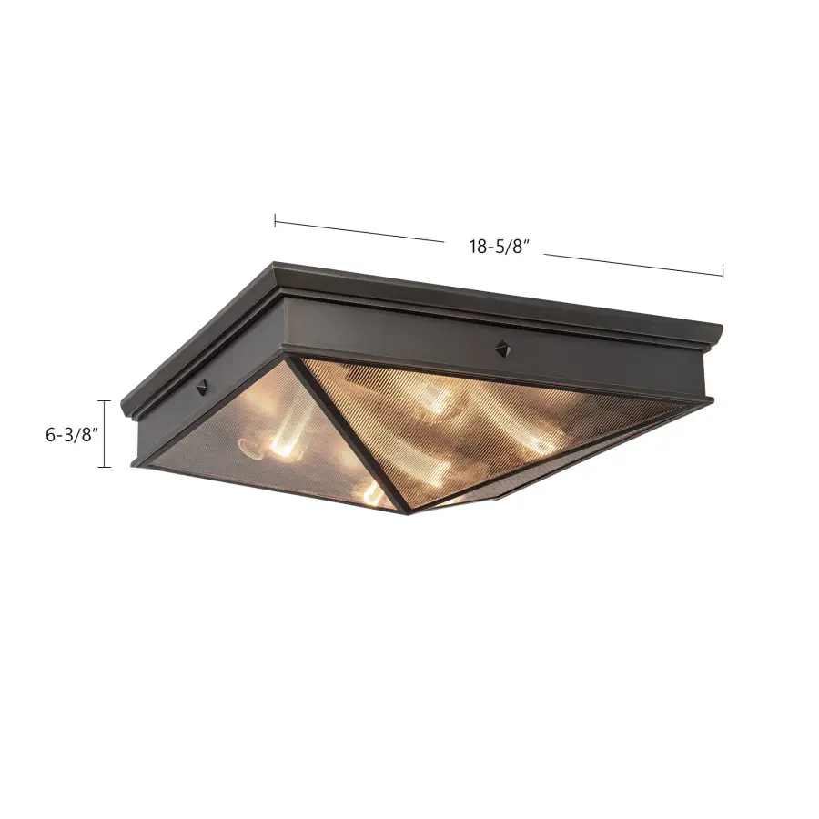 Cairo 19-Inch Flush Mount in Vintage Brass - Image 7