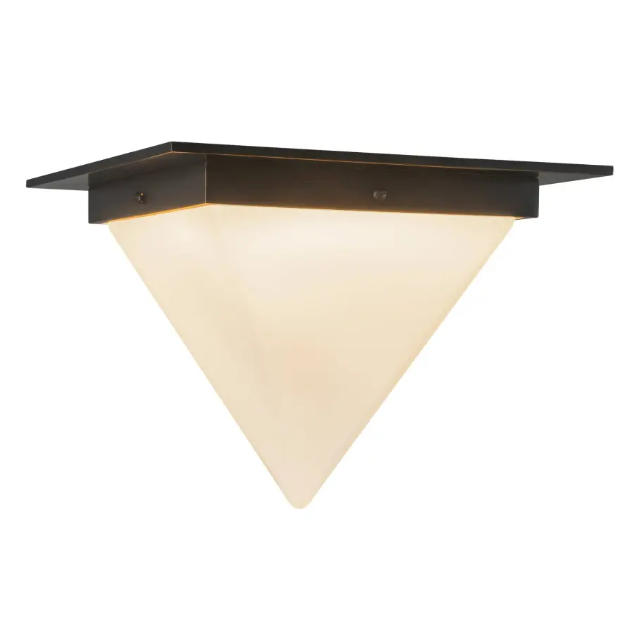 Mineral 9-Inch Flush Mount in Urban Bronze with Alabaster - Image 16