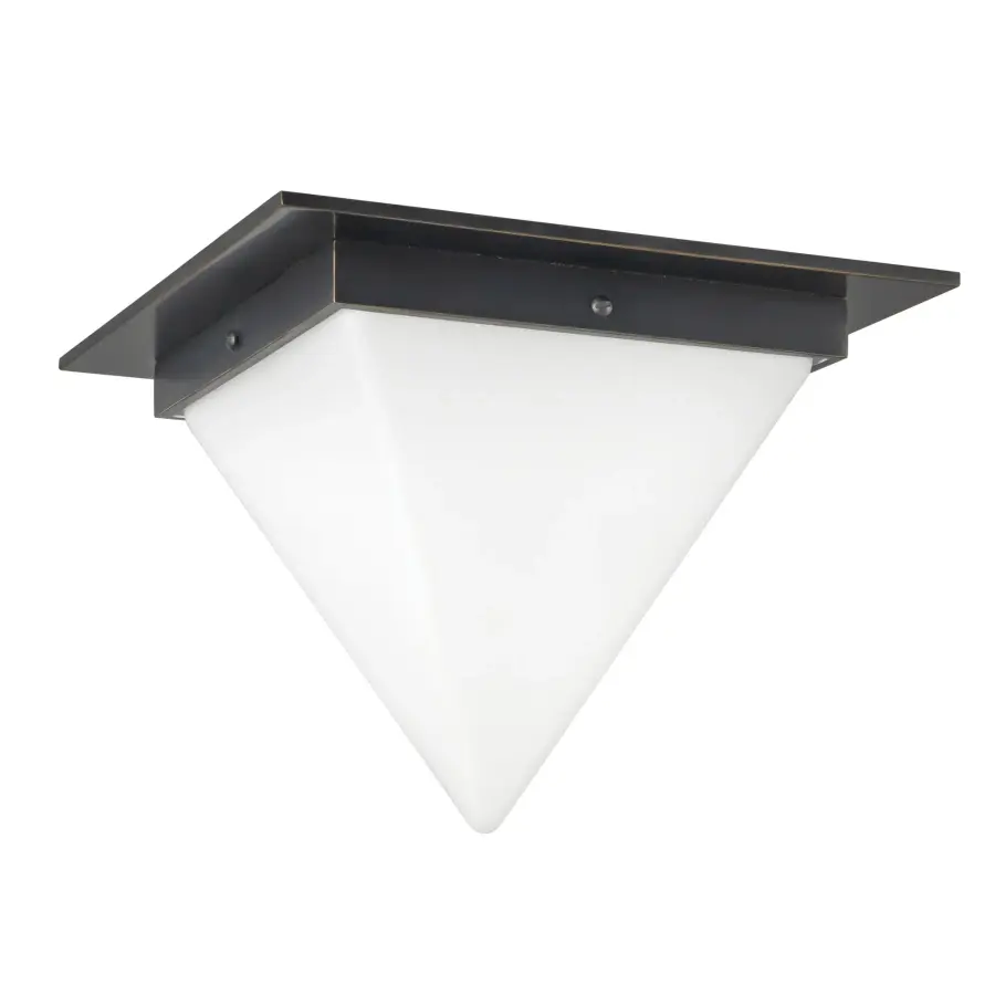 Mineral 9-Inch Flush Mount in Urban Bronze with Alabaster - Image 19
