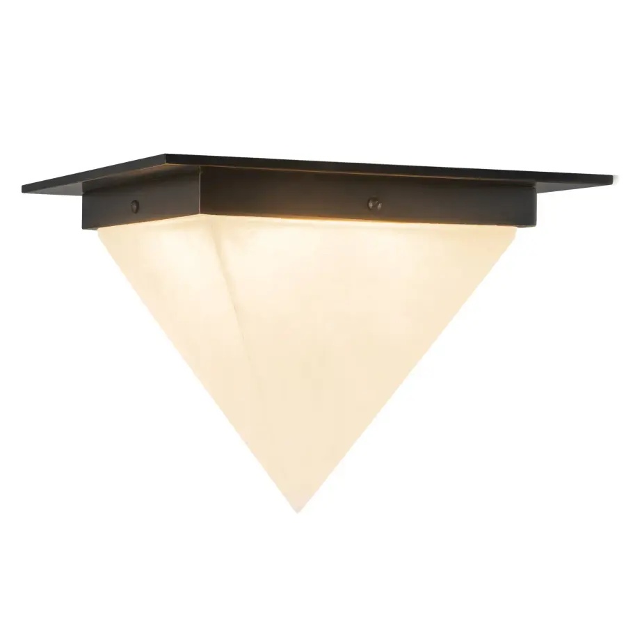 Mineral 9-Inch Flush Mount in Urban Bronze with Alabaster - Image 4