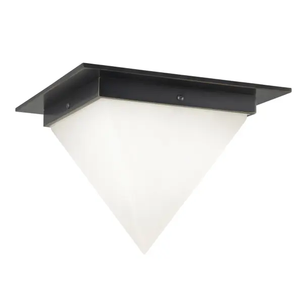 Mineral 9-Inch Flush Mount in Urban Bronze with Alabaster - Image 5