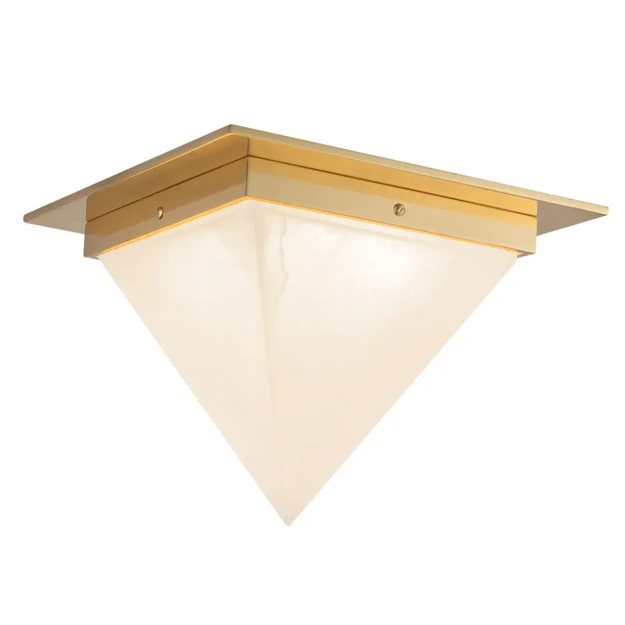 Mineral 9-Inch Flush Mount in Urban Bronze with Alabaster - Image 7