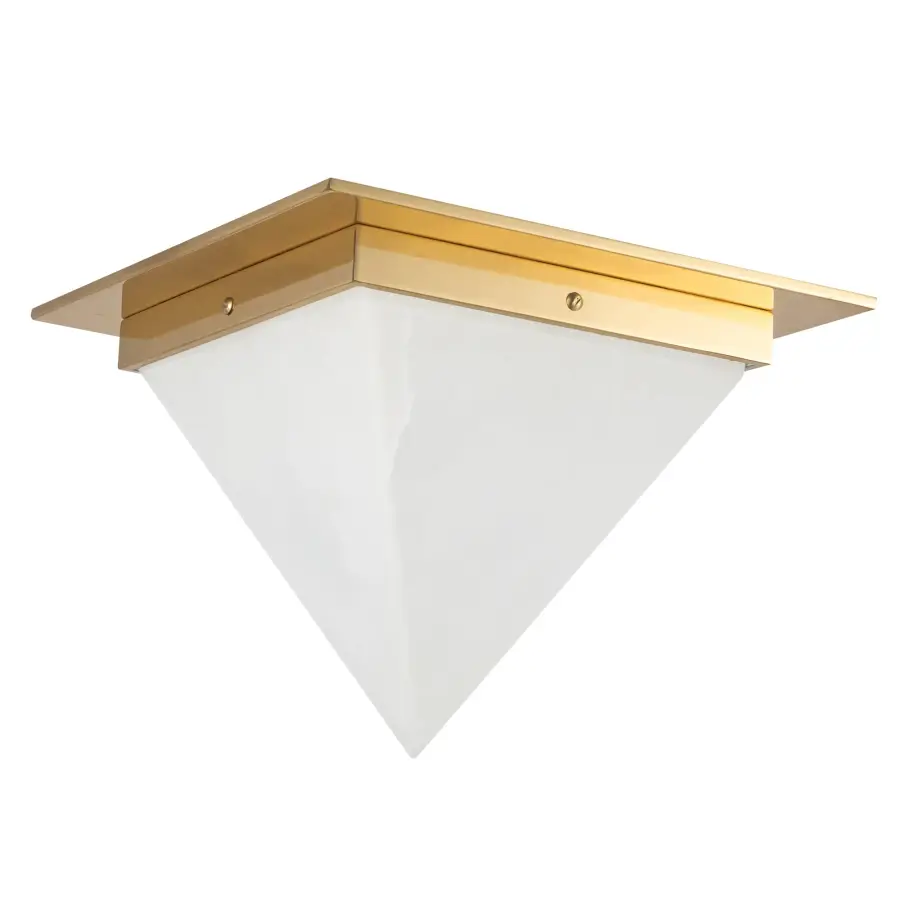 Mineral 9-Inch Flush Mount in Urban Bronze with Alabaster - Image 8
