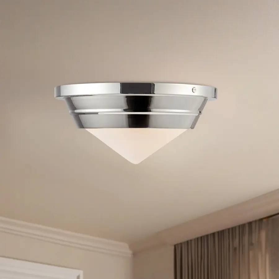 Willard 10-Inch Flush Mount in Vintage Brass - Image 2