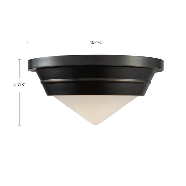 Willard 10-Inch Flush Mount in Vintage Brass - Image 19