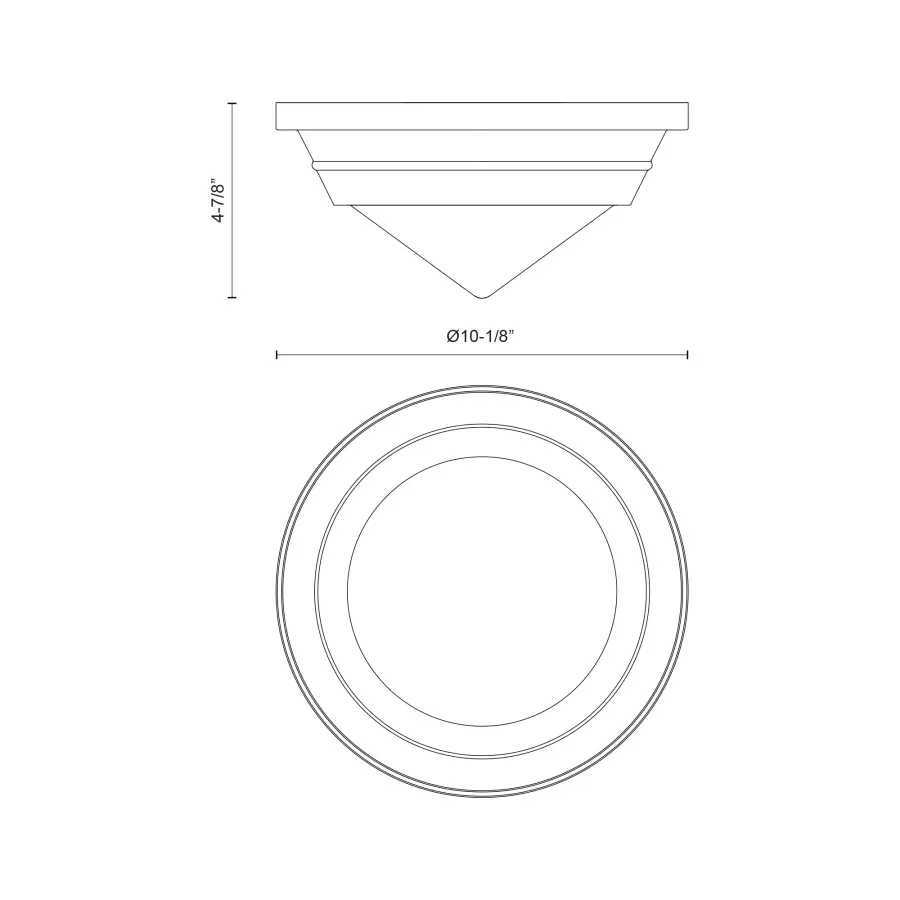 Willard 10-Inch Flush Mount in Vintage Brass - Image 20