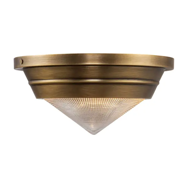 Willard 10-Inch Flush Mount in Vintage Brass - Image 9