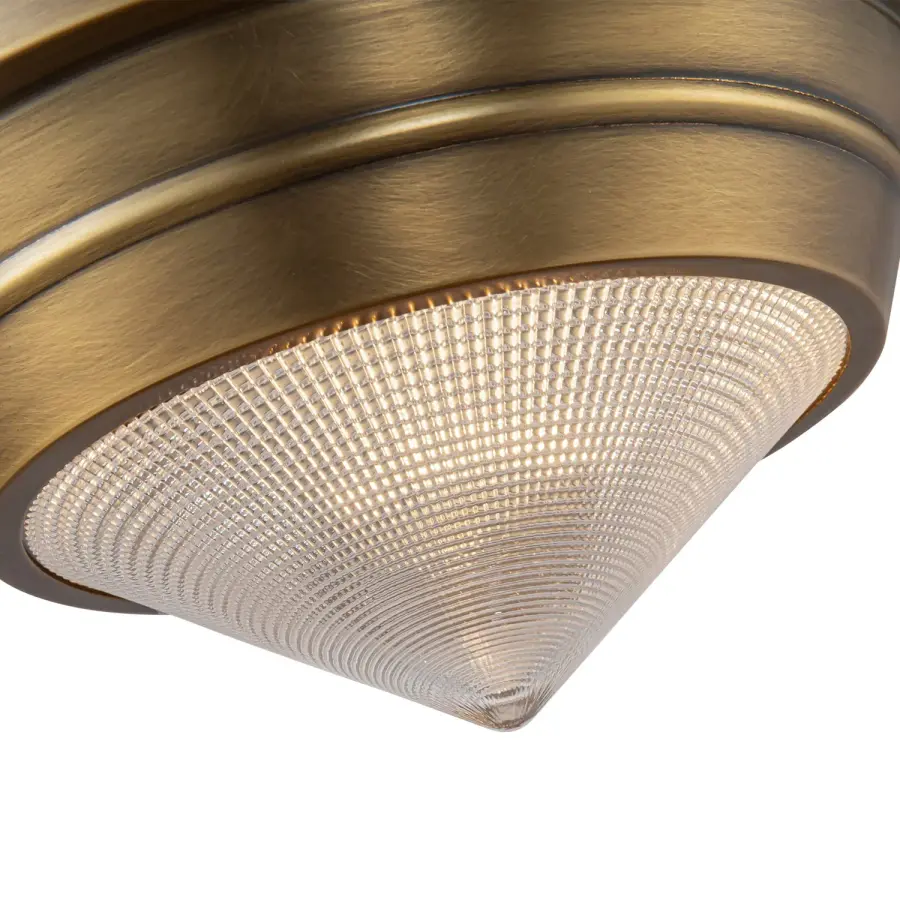 Willard 10-Inch Flush Mount in Vintage Brass - Image 10