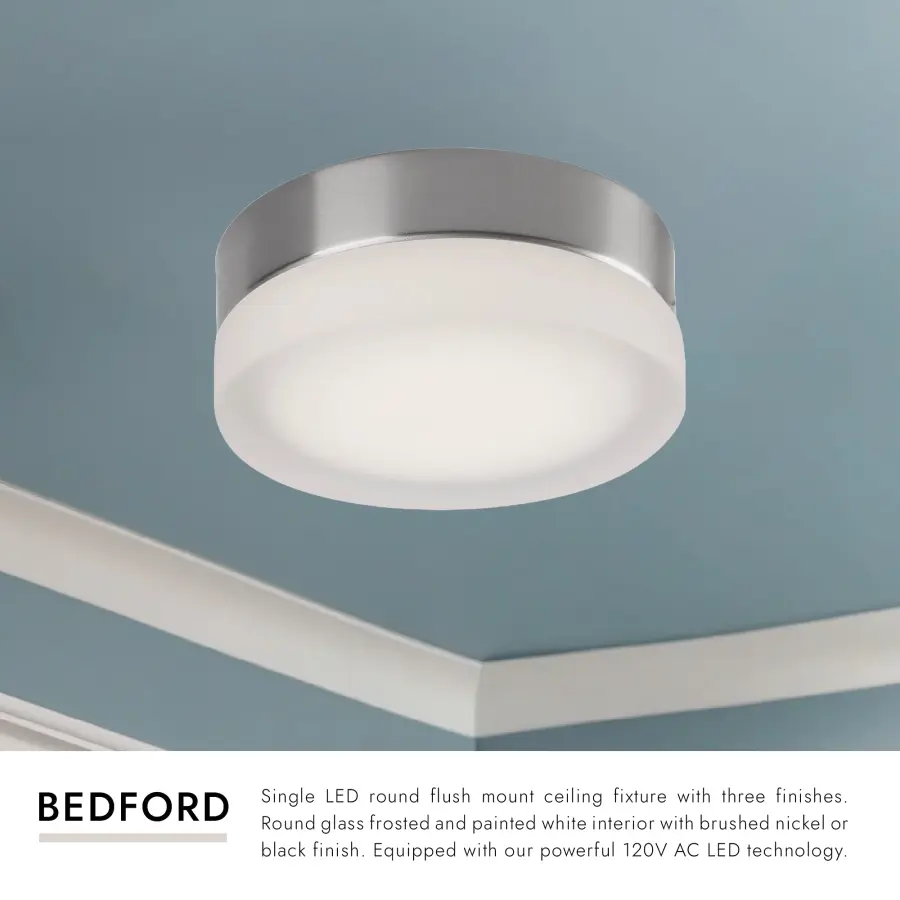 Bedford 6-Inch Flush Mount in Matte Black - Image 7