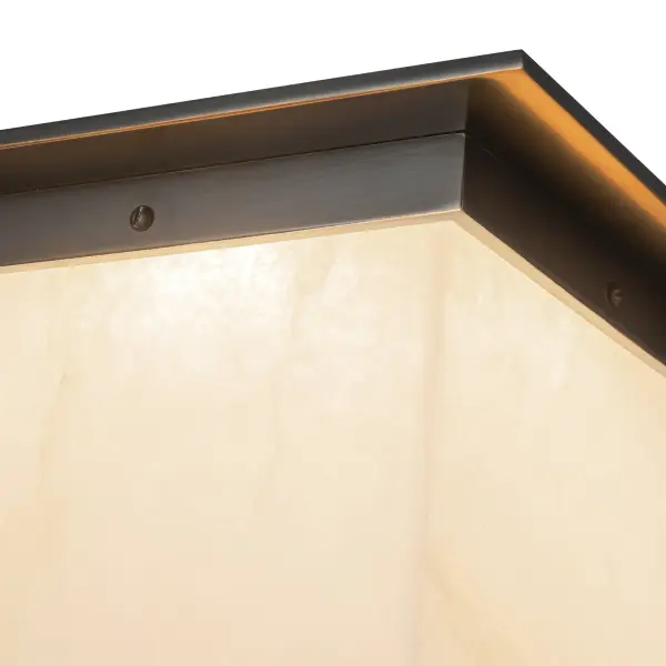 Designer Flush Mount with Sculptural Mineral Glass & Low-Profile Elegance - Image 11
