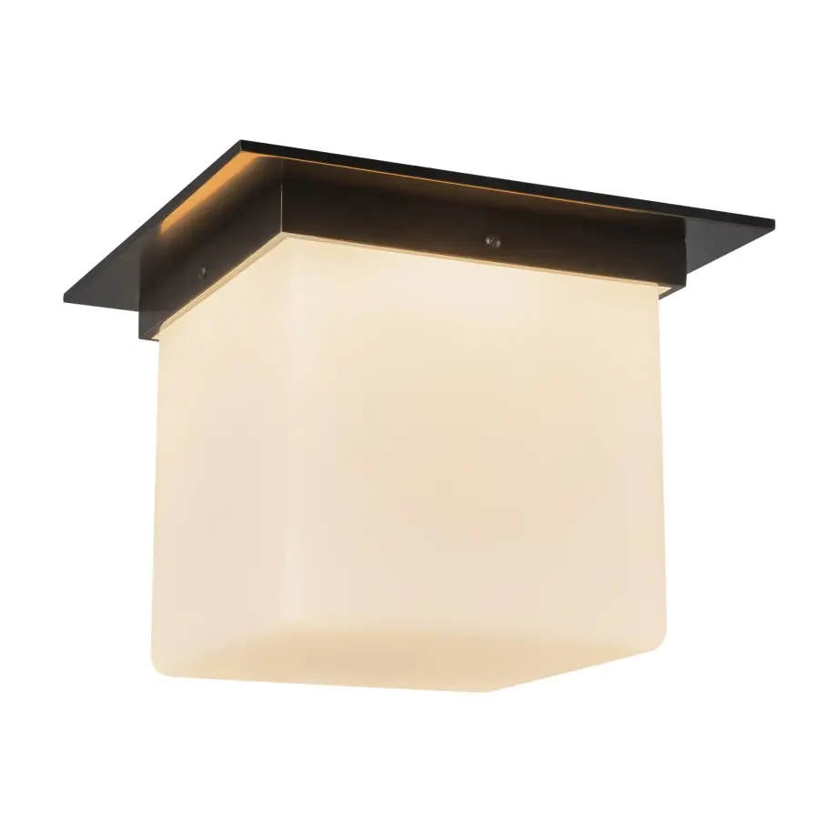 Designer Flush Mount with Sculptural Mineral Glass & Low-Profile Elegance - Image 12