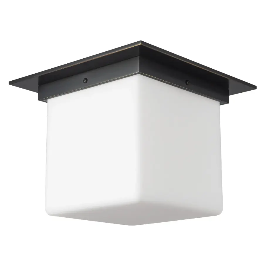 Designer Flush Mount with Sculptural Mineral Glass & Low-Profile Elegance - Image 14