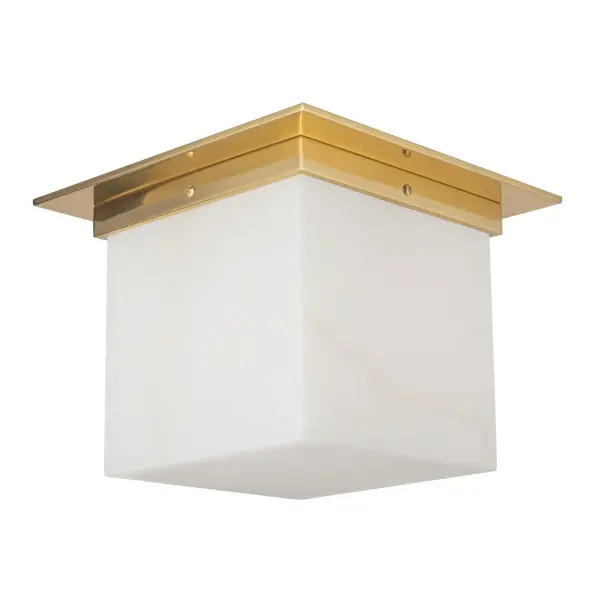 Designer Flush Mount with Sculptural Mineral Glass & Low-Profile Elegance - Image 19