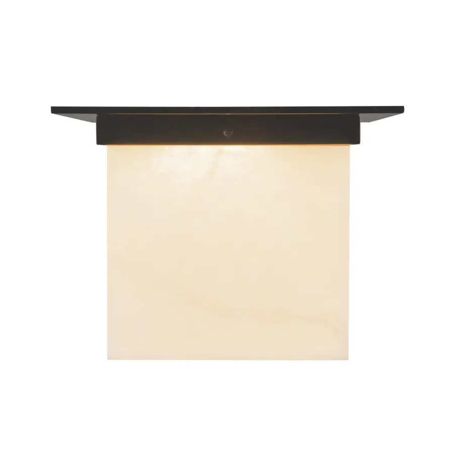 Designer Flush Mount with Sculptural Mineral Glass & Low-Profile Elegance - Image 9