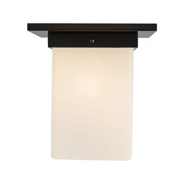 Mineral 8" Flush Mount in Patina Bronze with Amber Ribbed Glass - Image 16