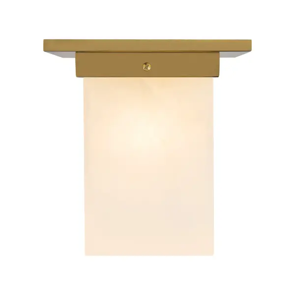 Mineral 8" Flush Mount in Patina Bronze with Amber Ribbed Glass - Image 19