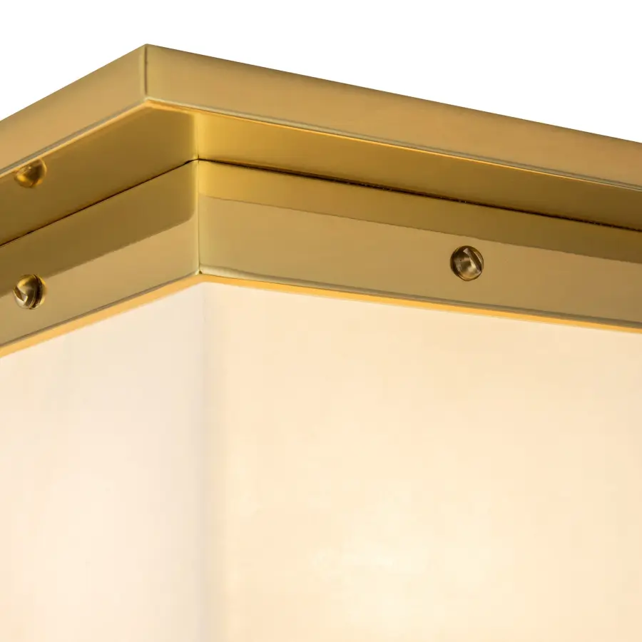 Mineral 8" Flush Mount in Patina Bronze with Amber Ribbed Glass - Image 9